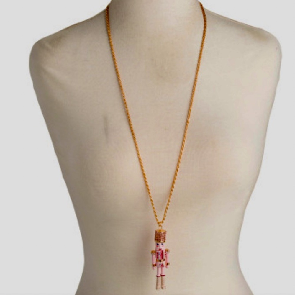 New Betsey Johnson Nutcracker Pendant Long Necklace - Picture 5 of 13